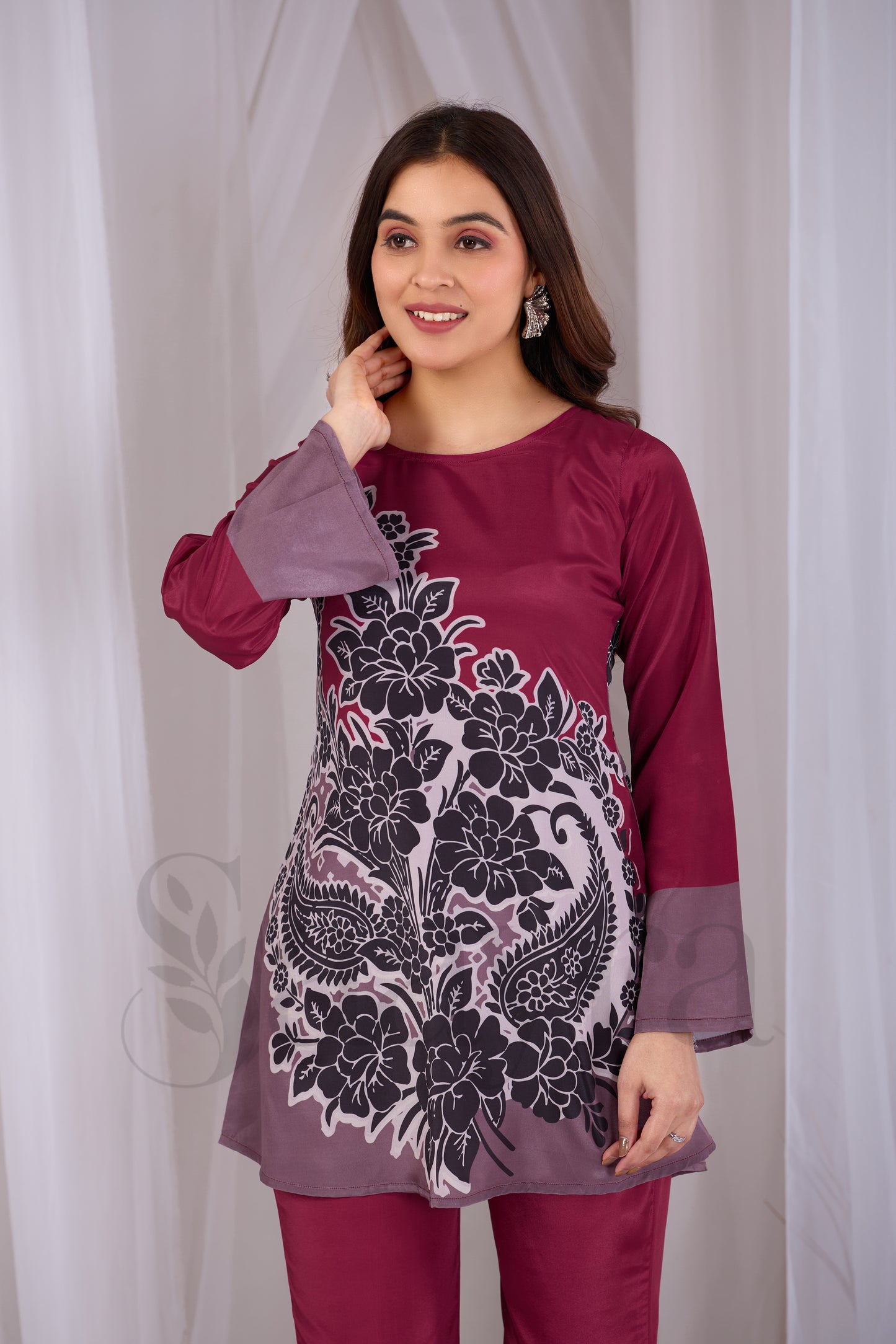 Dark Maroon Corset For Women