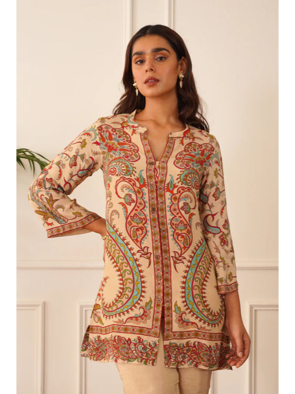 Brown Digital Printed Corset For Women