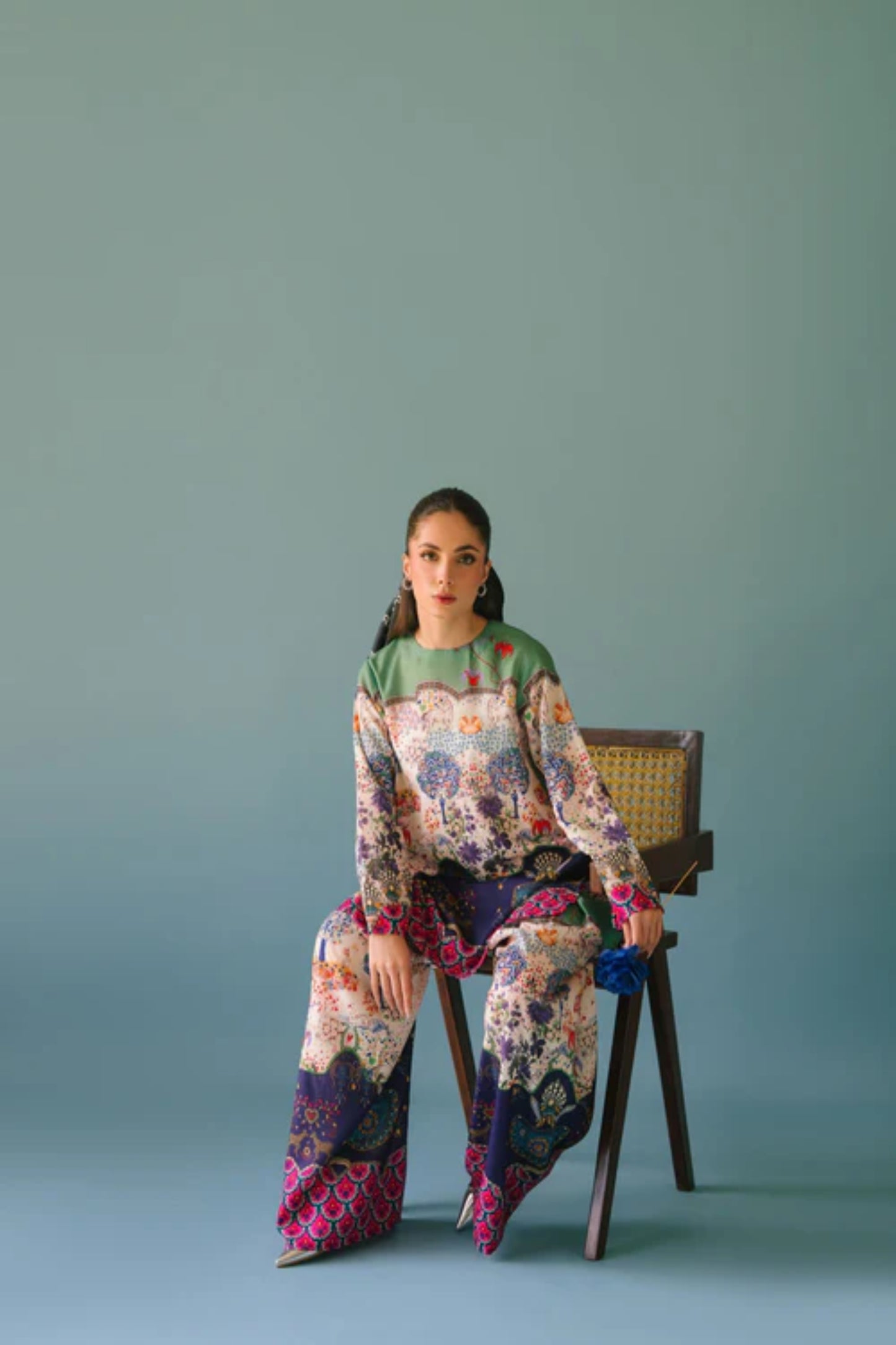 Royal Garden Print Co-Ord Set for Women