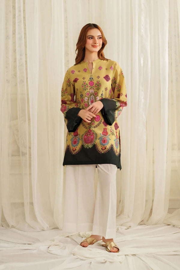 Mustard Floral Printed Co-ord Set for Women