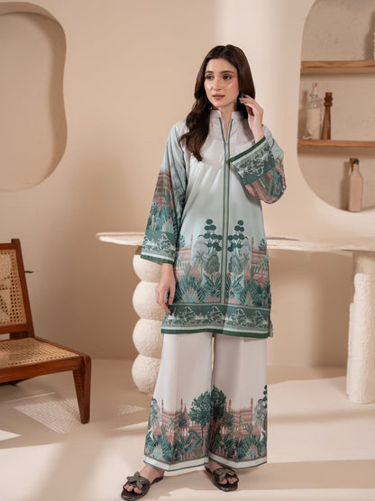 Mint Green Printed Co-ord Set for Women