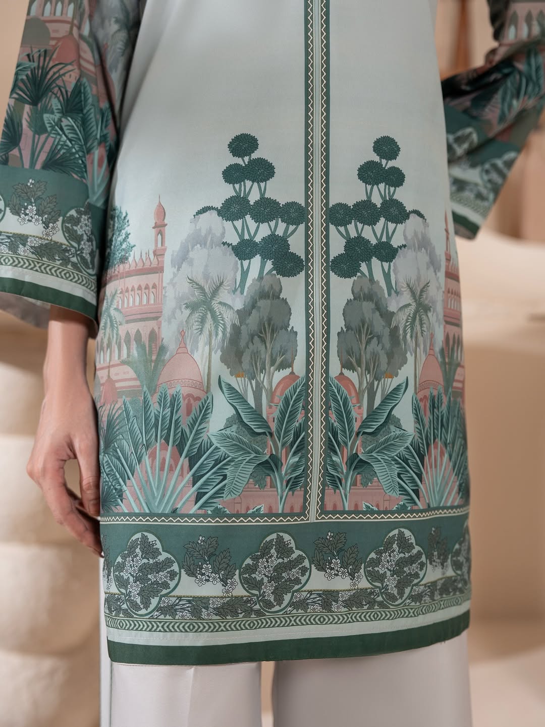 Mint Green Printed Co-ord Set for Women