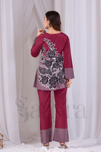 Dark Maroon Corset For Women