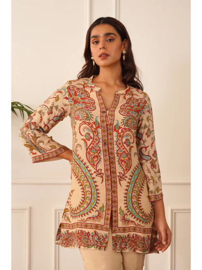 Brown Digital Printed Corset For Women
