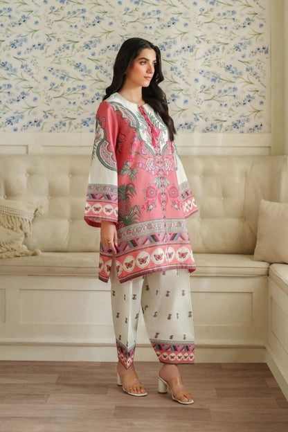 Pink Floral Printed Co-ord Set for Women