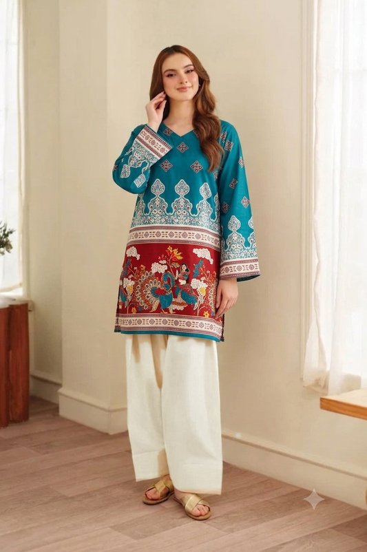 Blue And White Corset With Farshi Salwar